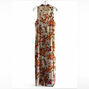 Victoria's Secret Floral Maxi Dress - Orange and Pink, large